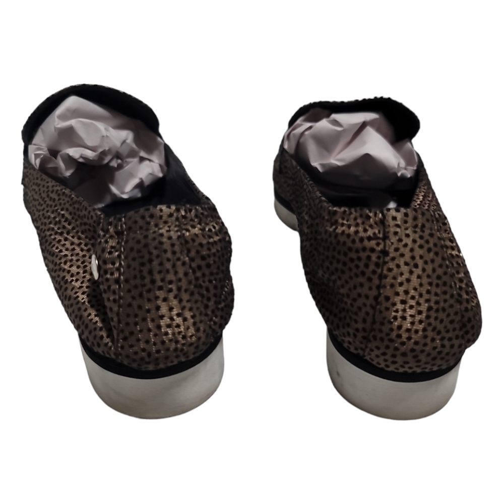AGL Metallic Pointed toe Leather Loafers - Picture 2 of 9